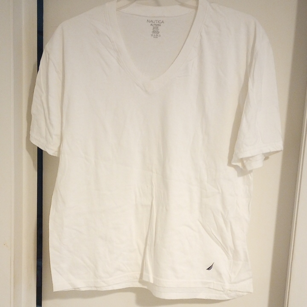Nautica Crisp White V-Neck Tee